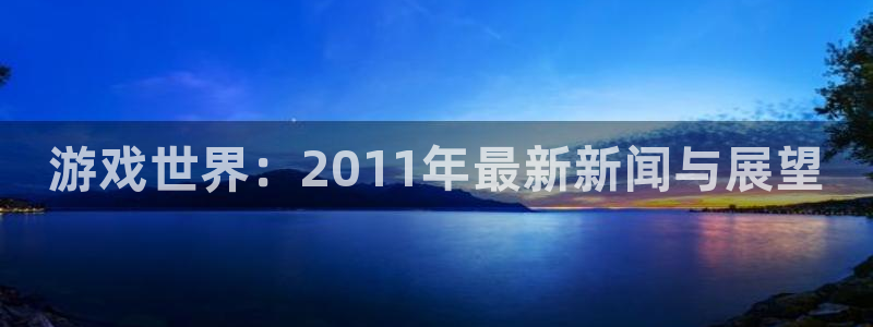 鼎点娱乐线路测试：游戏世界：2011年最新新闻与展望